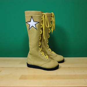 Custom Wrestling Long Boots, Handmade Men Pro Wrestling Shoes, Leather Wrestling Shoes, Professional Wrestling Boots, Wrestling Lace Up Boot