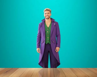 Men’s Purple Gothic Tailcoat | Victorian Steampunk Coat | Long Vintage Frock Jacket | Cosplay Formal Costume Gift For Husband