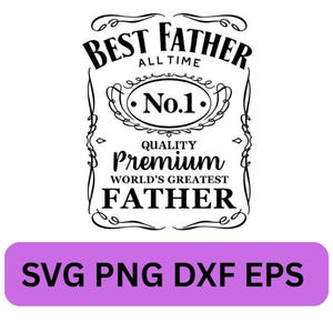 Bester Vater Whisky Label SVG Bundle | Papa Digitale Dateien | Digitaler Download | Cricut Silhouette-Dateien