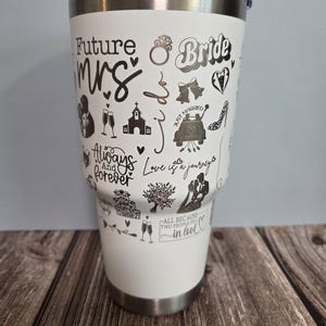 Engaged Custom Tumbler – Engagement Gift, Bride-to-Be, Wedding, Bridal Shower, Anniversary, Newly Engaged Couple Gift