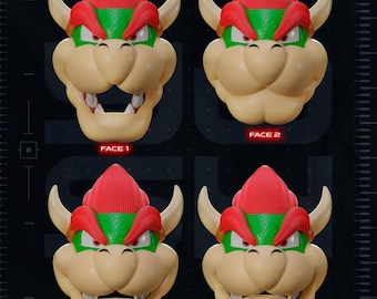 Bowser mask prop | cosplay mask | 3d printed prop