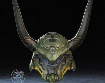 Helmet cosplay Doom Atlas/ cosplay helmet/ 3d printed prop