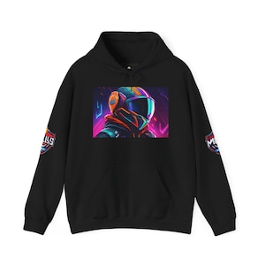 Galactic Adventure Hoodie - Unisex Space Theme, Comfy Sweatshirt for Gamers, Sci-Fi Lovers, Unique Gift for Birthdays, Holidays, Cosplay