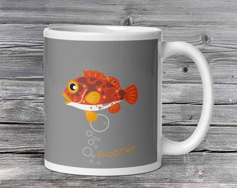 Gopher Rockfish Mug – 11oz Funny Fish Lover Gift