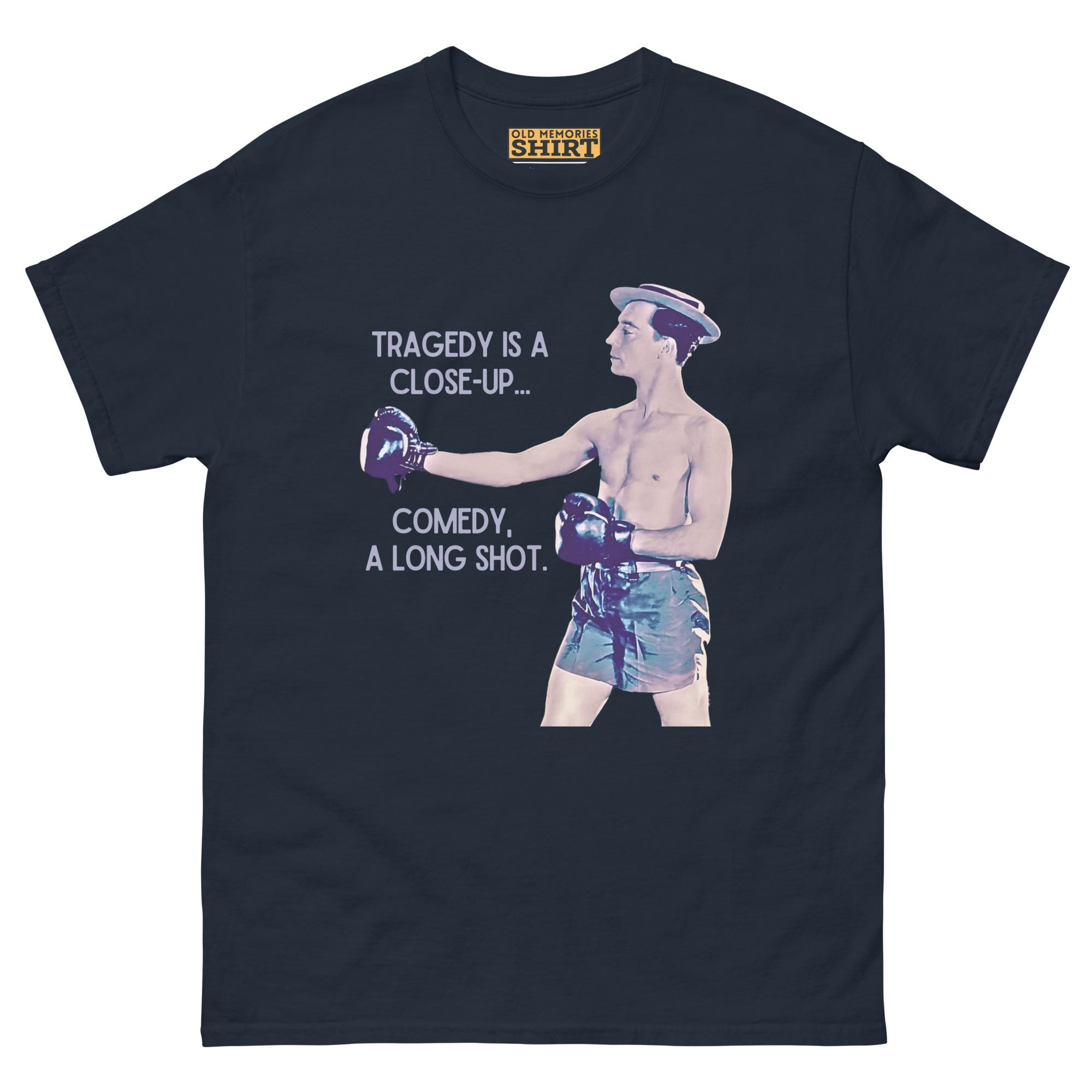 Buster Keaton Boxing T-Shirt | Vintage Silent Film Comedy Tee | Retro Movie Shirt for Classic Film Lovers | Funny Gift for Him or Her