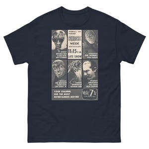 Universal Monsters Tribute T-Shirt – Classic Horror Icons Tee – Frankenstein, Dracula, Mummy & More – Retro Horror Fan Gift