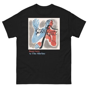 1950s Cool Jazz Inspired T Shirt | Retro Jazz Poster Style Tee | Vintage Saxophone Graphic | Gift for Jazz Lovers and Vinyl Collectors