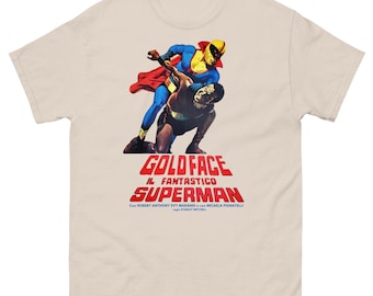 Camiseta vintage de culto a los superhéroes / Camiseta con gráfico de película de acción italiana retro de los años 60 / Camiseta con póster de estilo cómic clásico / Camiseta de regalo de cine retro