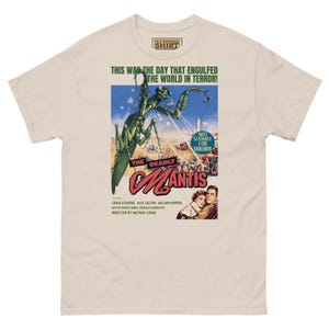 The Deadly Mantis T-Shirt | Vintage Monster Insect Tee | Retro Sci-Fi Horror Shirt | 1957 Creature Feature Gift for Kaiju & B-Movie Fans