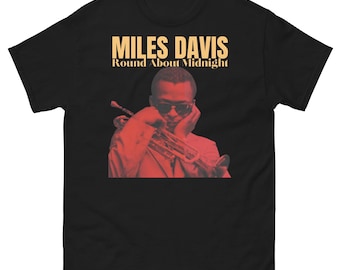 Midnight Jazz Tribute T Shirt | Vintage Cool Jazz Graphic Tee | Retro 1950s Music Shirt | Gift for Vinyl Fans and Jazz Enthusiasts