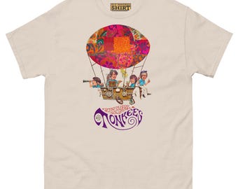 Camiseta vintage de banda psicodélica de los años 60 / Camiseta gráfica retro de cultura pop inspirada en el estilo de la música clásica / Top de rock retro con globos coloridos