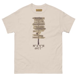 MASH Inspired T Shirt | Vintage Military TV Show Tee | Retro Army Style Graphic Shirt
