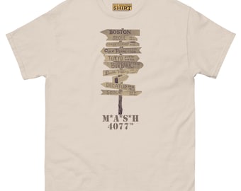 MASH Inspired T Shirt | Vintage Military TV Show Tee | Retro Army Style Graphic Shirt