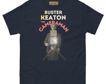 Buster Keaton The Cameraman T-Shirt | Vintage Silent Movie Tee | Classic Comedy Film Shirt | Retro Gift for Movie Buffs