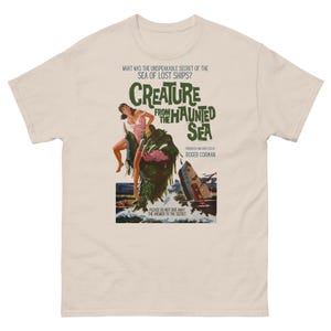 Vintage Horror Monster Shirt | Retro 60s Sci Fi Creature Tee | Campy B Movie Graphic Top | Classic Haunted Sea Inspired Gift Unisex
