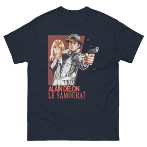 Camiseta inspirada en El Samurái / Camiseta vintage de cine neo-noir francés / Camiseta gráfica retro de Alain Delon para amantes del cine