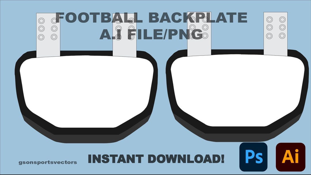 FOOTBALL BACKPLATE MOCKUP Vector Pack - Etsy