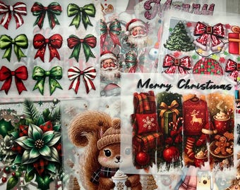 Christmas DTF Mystery Bundle, Ready to Press Holiday Heat Transfers, Assorted Shirt Designs
