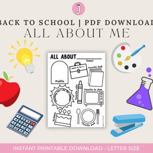 All About Me Activity