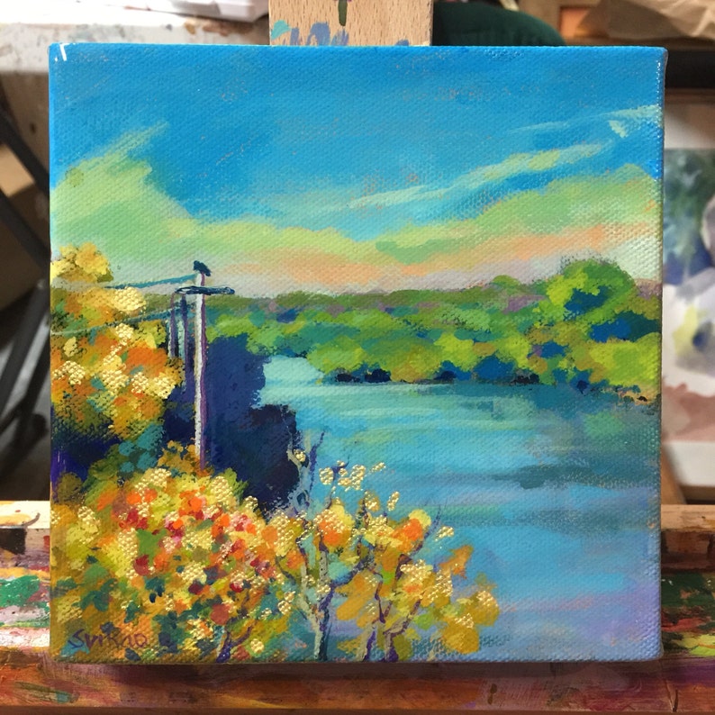 79 Acrylic Landscape Painting Abstract Canvas Image 0