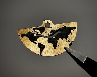 Miyota 8215 Rotor Cover - World Map Rotor Sticker, custom personalised rotor