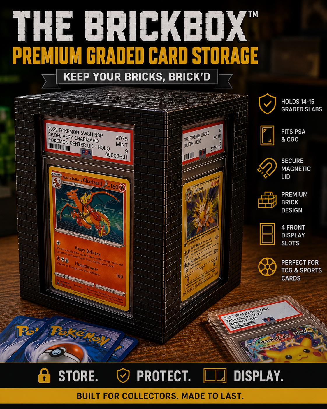 graded pokemon card storage gradedguard recently released a new Triple Row Box organizer, holding up to 36 GradedGuard cases for your slabs! When they announced this, I purchased it as soon as it became 5 3/8 x 3 1/8 x 13 3/4 Graded Card Cases & Collectible