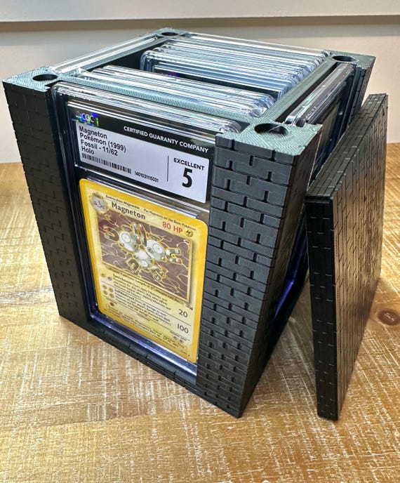 The Brickbox Slab Vault for PSA & CGC Cards  Magnetic Lid  Heavy Duty  Display Case  Holds 14-15 Graded Slabs  TCG Storage Box - Etsy