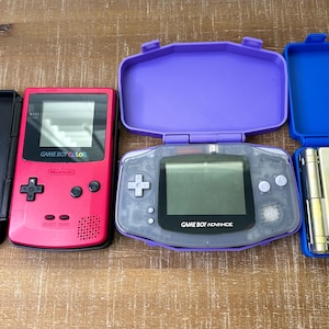 Game Boy Protective Case | gbc, gba, gba sp, dmg Shells | Retro Console Holder | Travel Case for Nintendo Handhelds | Durable Snap-Lock