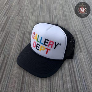 Gallery Dept Trucker Hat | Black White Snapback with Multicolor Logo