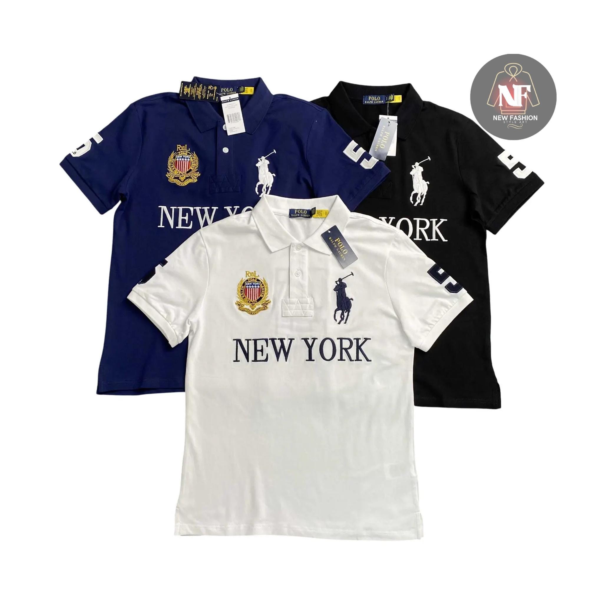 Vintage New York Polo Shirt | Classic 90s Preppy Streetwear Tee - Etsy
