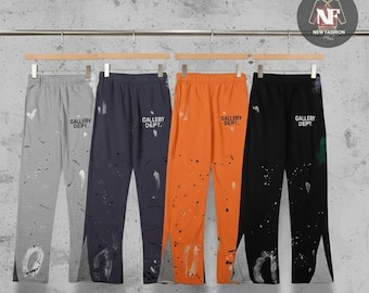 Pantalones deportivos con estampado de salpicaduras de pintura del Departamento de Galería / Pantalones casuales vintage para hombre y mujer (DEPT)