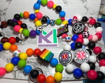 Handmade Beaded Keychain Holder | Bag Charm Accessory