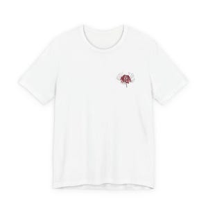 Embroidered Spider Lily T-Shirt: Botanical Garden Unisex Tee