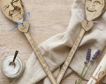 Engraved Personalised Photo Spoon – Funny Gift Custom Face on a Spoon with Name Tag-FREE POSTAGE