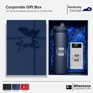 M-50, Personalized Corporate Holiday Box Gift Box, Company Logo Gift Box, Branded Company Logo Gift Box, Client Appreciation Gift Box