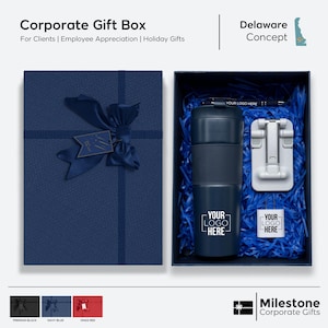 Corporate Logo Gift Box, Custom Logo Holiday Gift Box, Employee Appreciation Gift Box, Company Logo Event Gift Box, Branded Business Gifts
