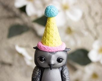 Owl Birthday Cake Topper - Party Owl - Owl Sculpture