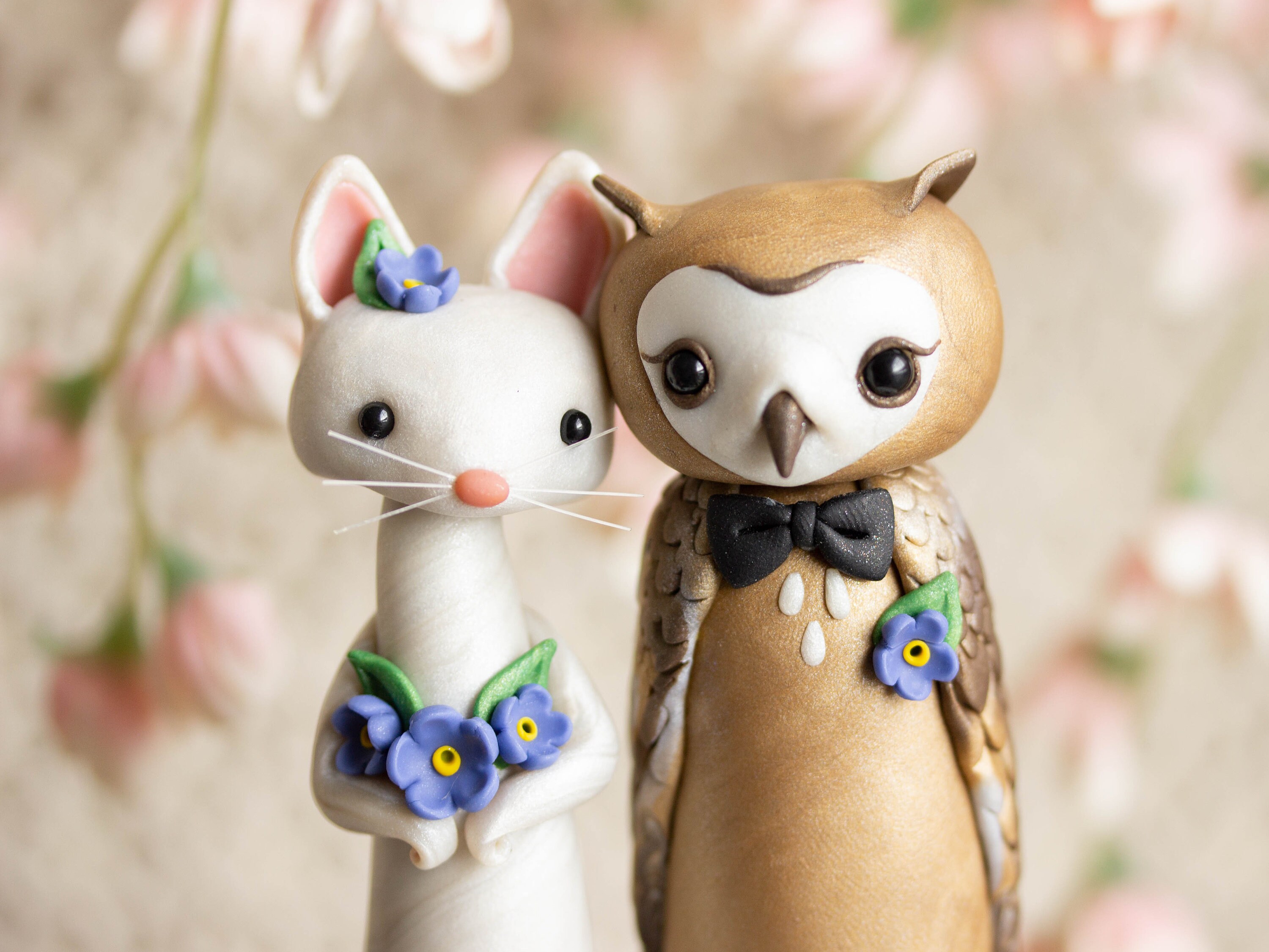 The Owl And The Pussycat Wedding Cake Topper