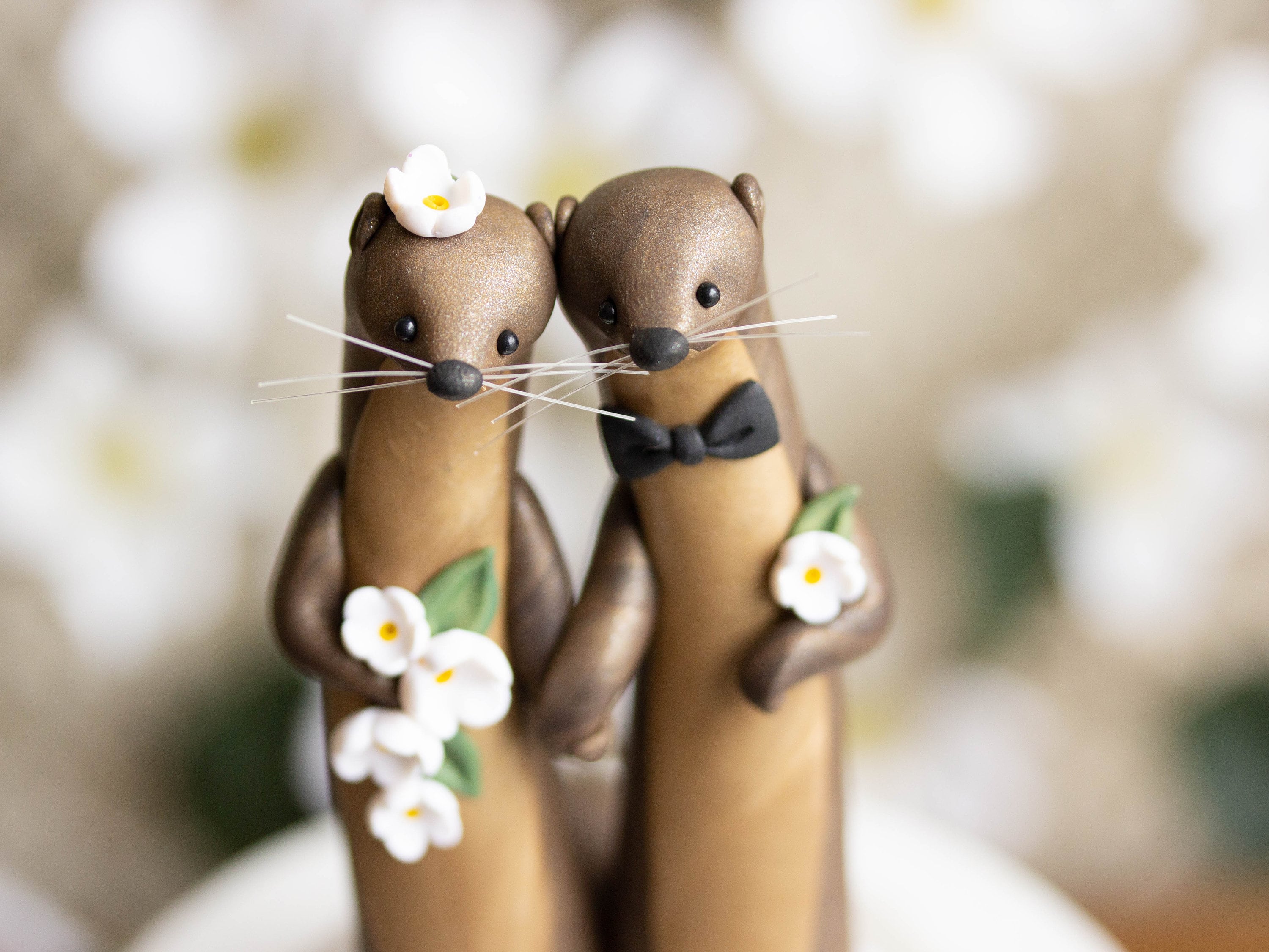 River Otter Wedding Cake Topper River Otter Sculpture