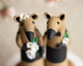 Tamandua Anteater Wedding Cake Topper by Bonjour Poupette