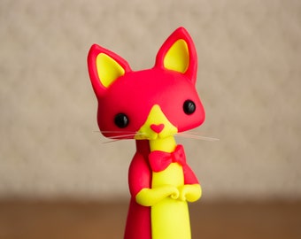 Neon Cat Figurine by Bonjour Poupette