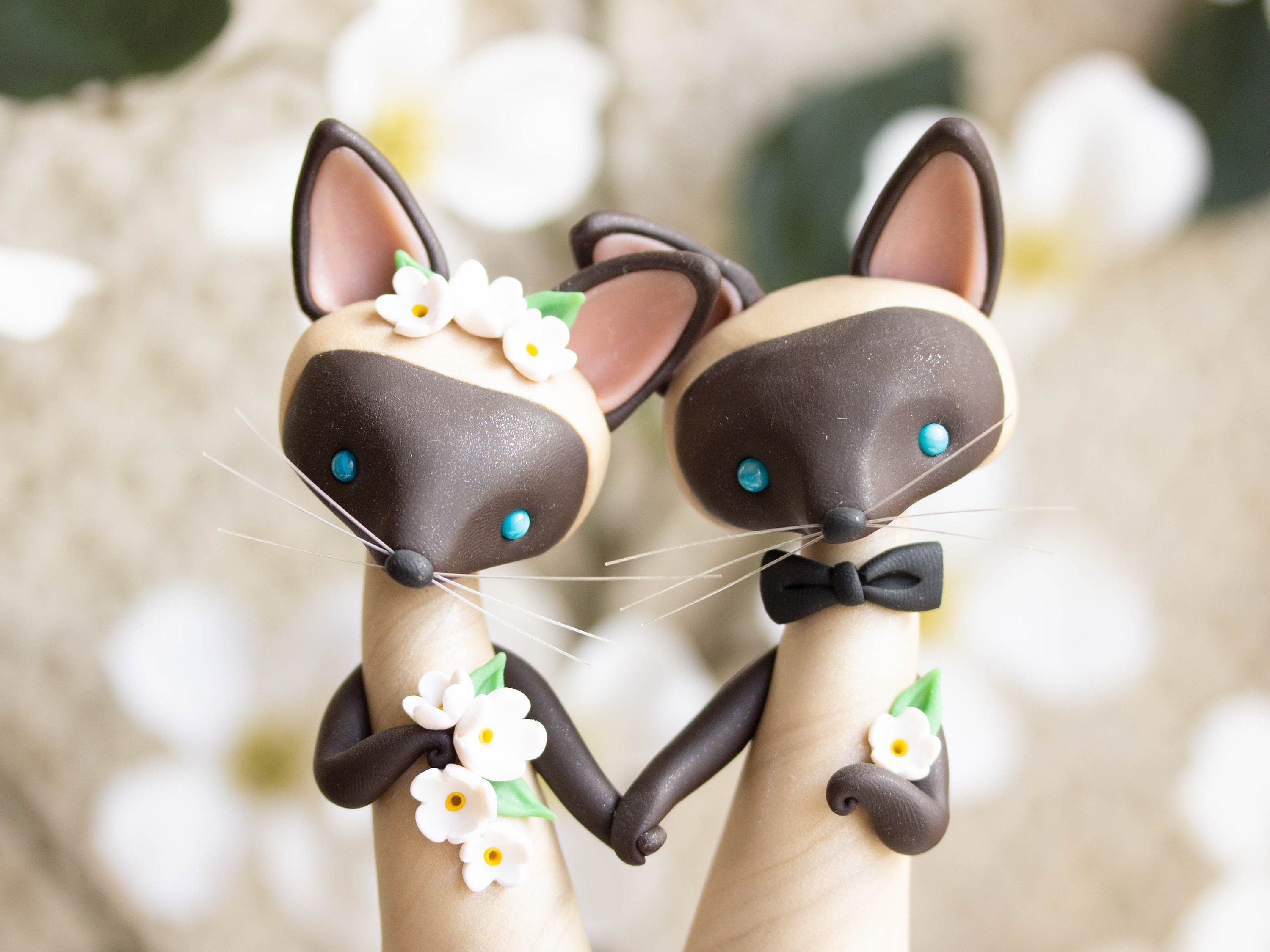 Siamese Cat Wedding Cake Topper