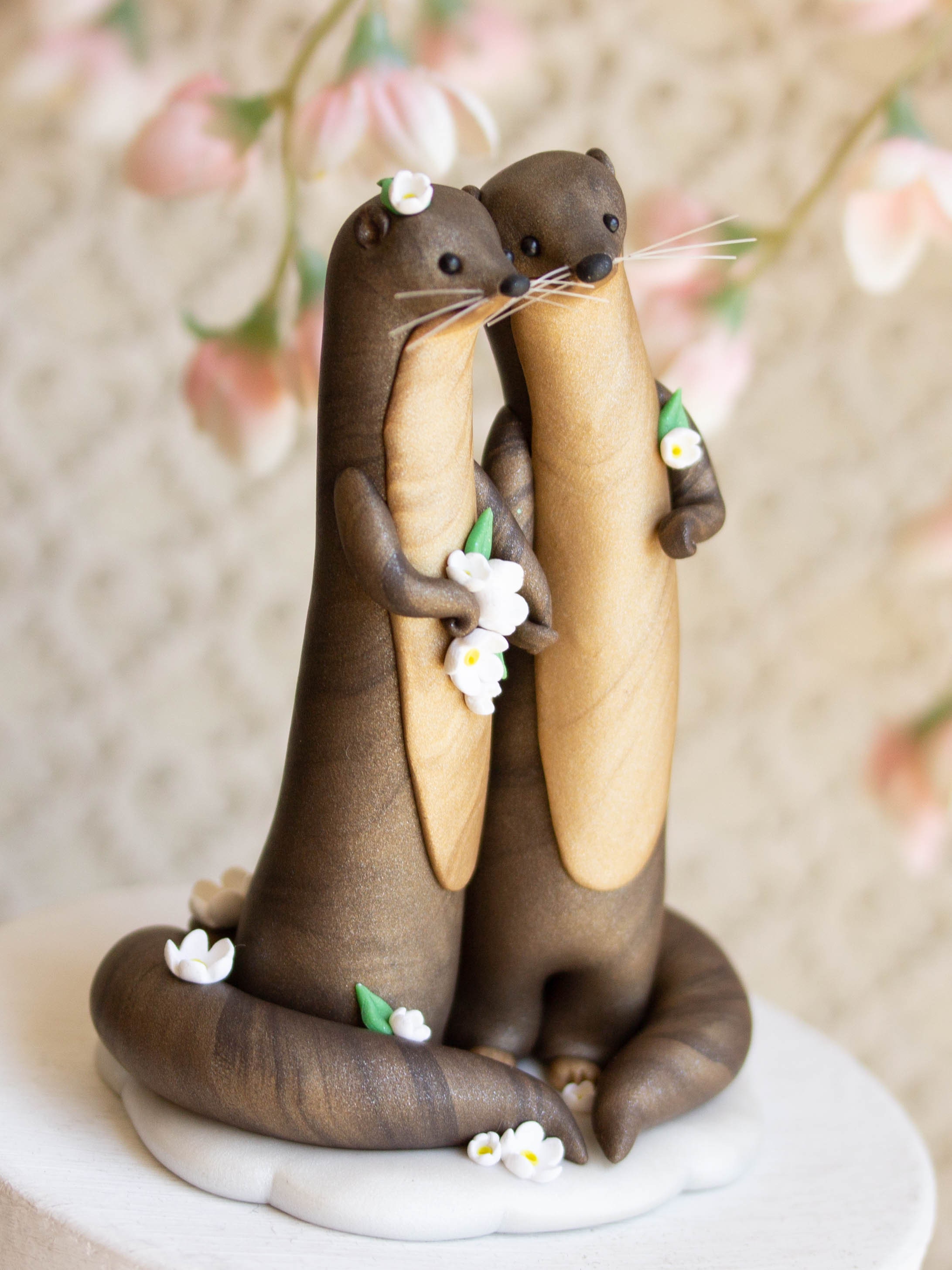 River Otter Wedding Cake Topper River Otter Sculpture