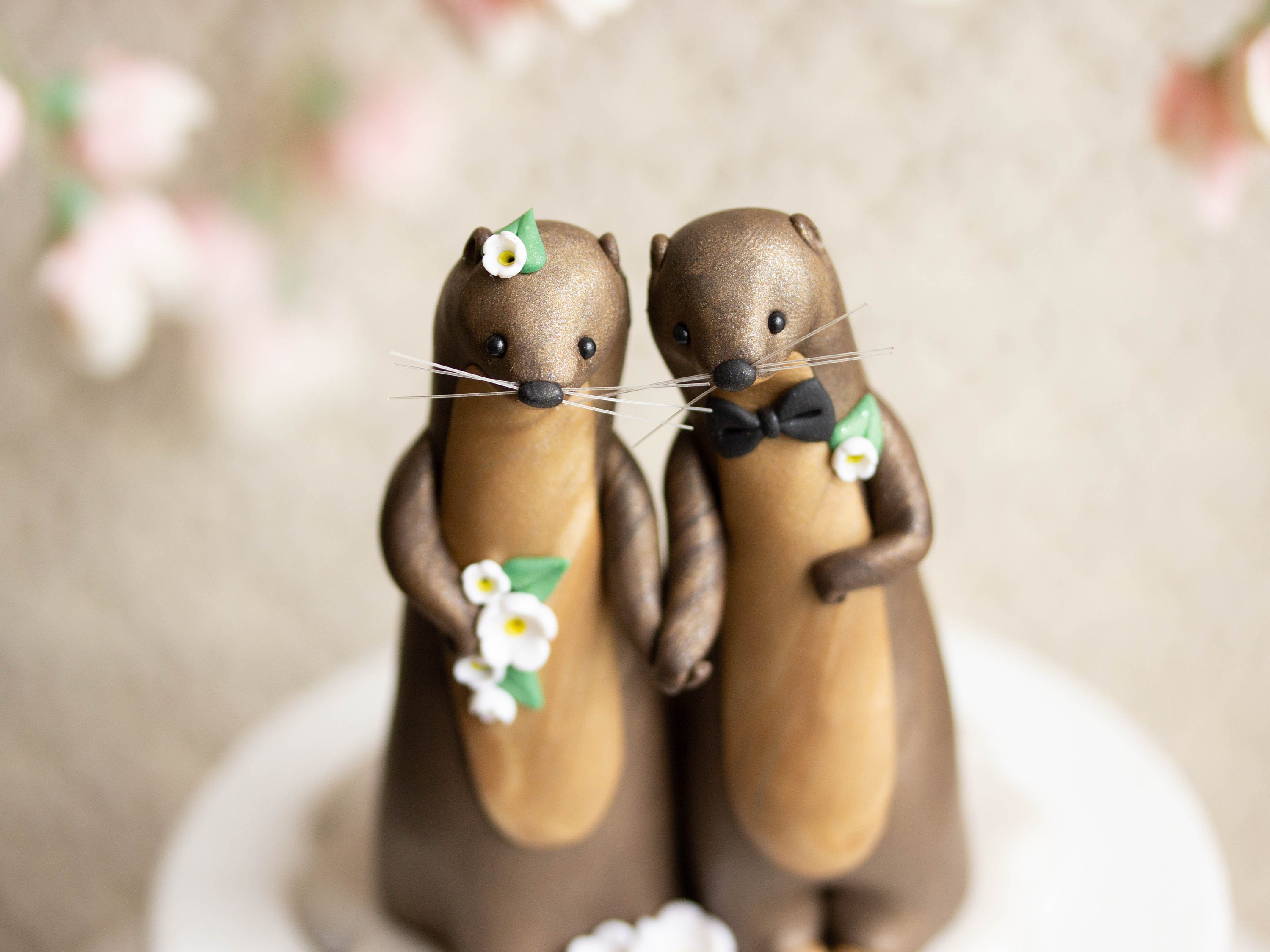 Otter Wedding River Otter Cake Topper