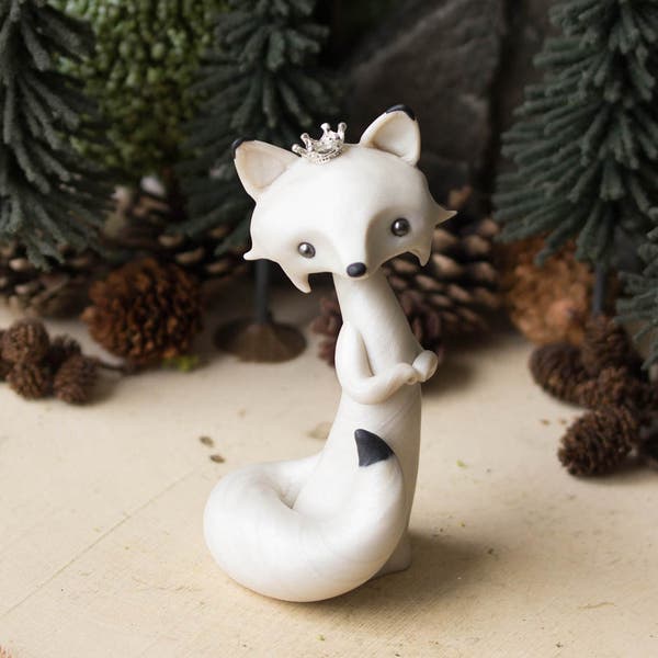 Arctic Fox Queen Figurine by Bonjour Poupette