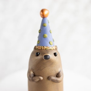 Handmade Groundhog Figurine: Groundhog Day Cake Topper
