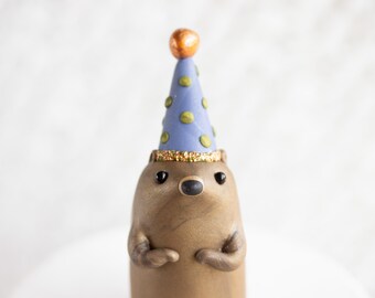 Groundhog Day Party Cake Topper - Groundhog Day Figurine - Groundhog Gift - Groundhogs Day Birthday
