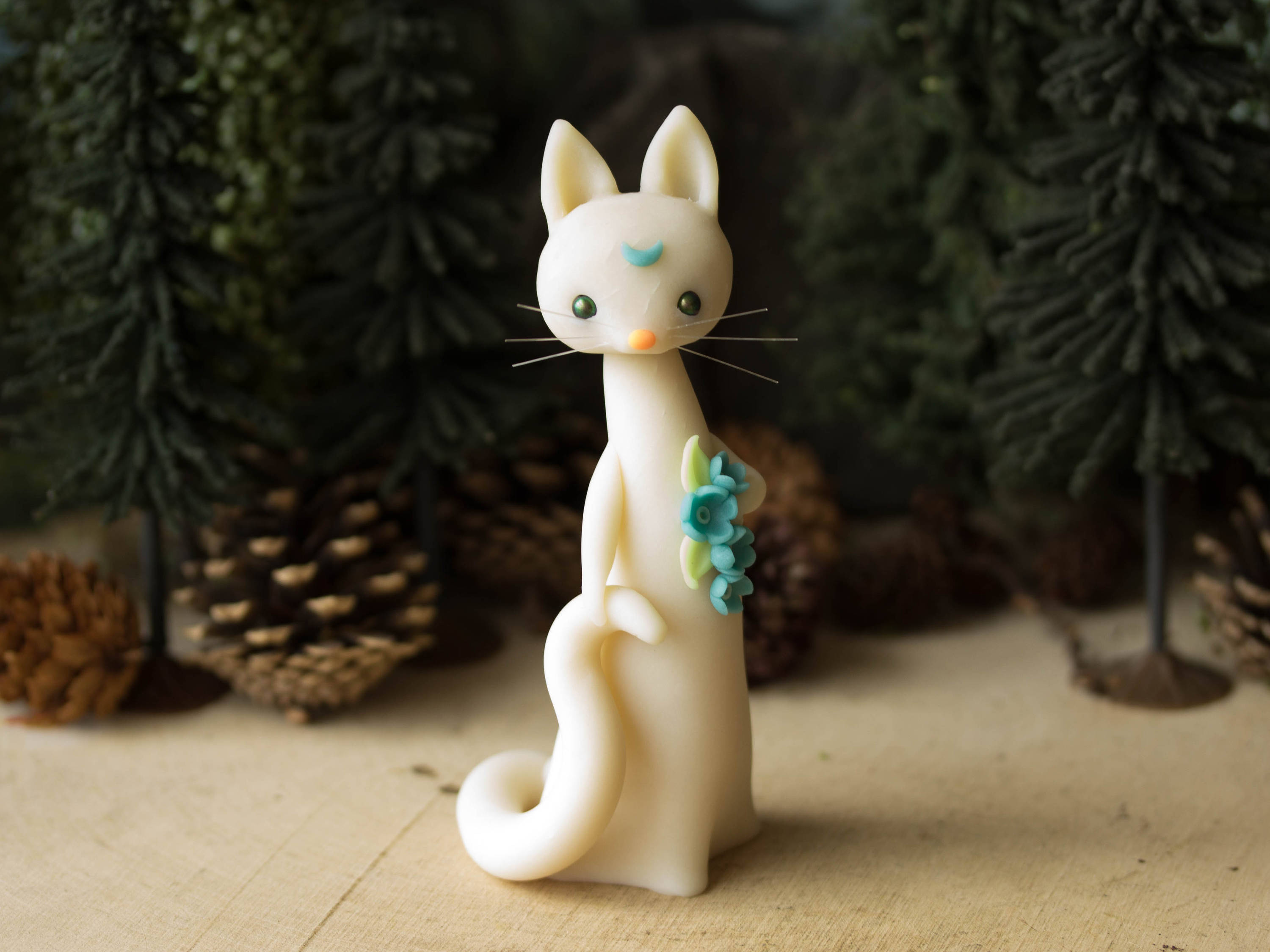 glowing cat figurine