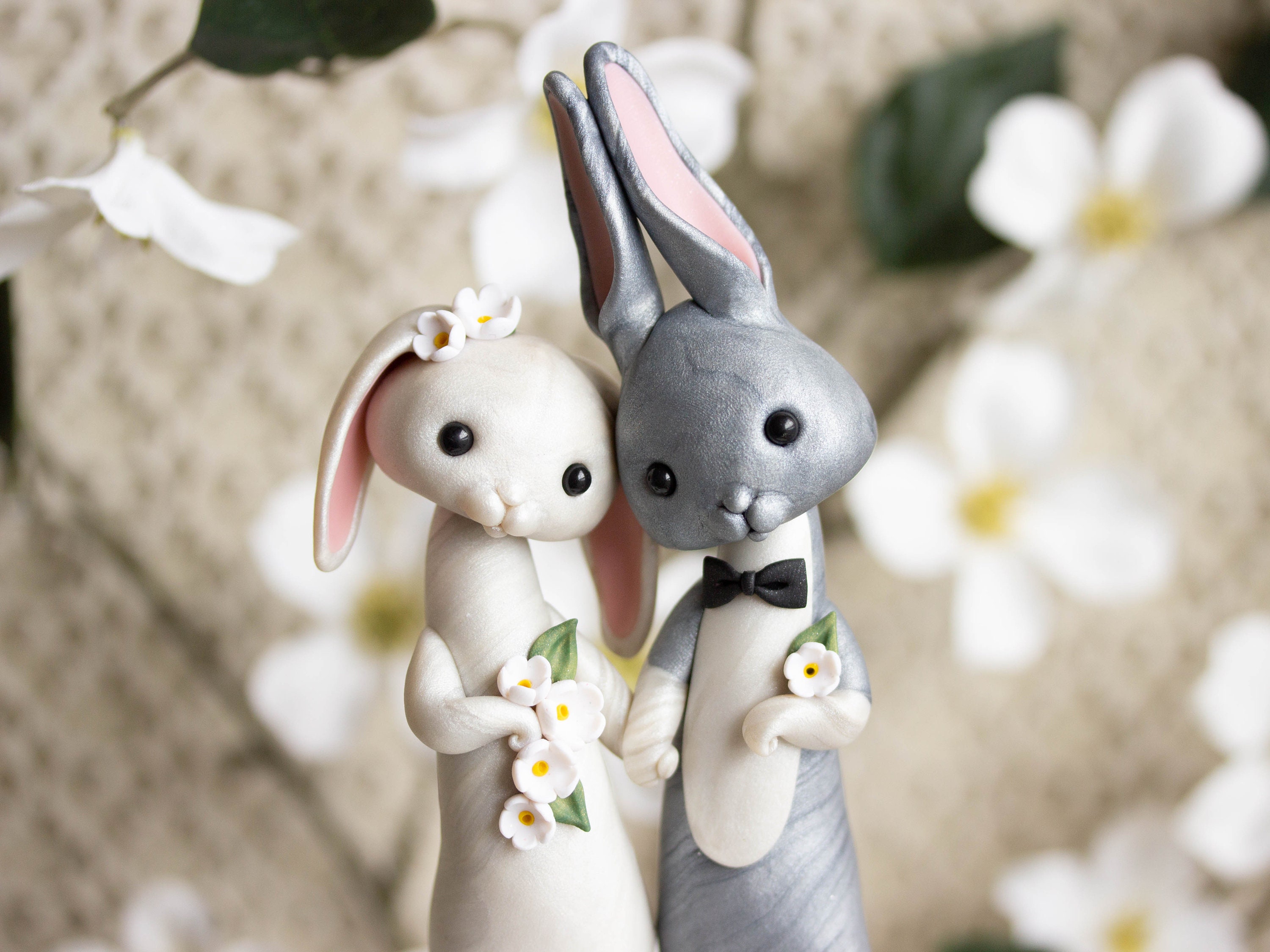 Bunny Rabbit Wedding Cake Topper