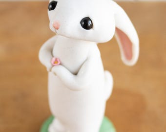 Sakura Gazing Lop Bunny Rabbit Figurine by Bonjour Poupette